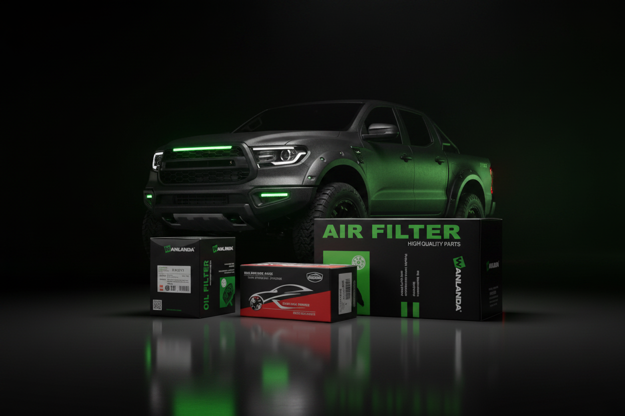 Camioneta con productos automotrices